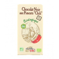SOLE CHOCOLAT NOIR 73% AU "CHILI"