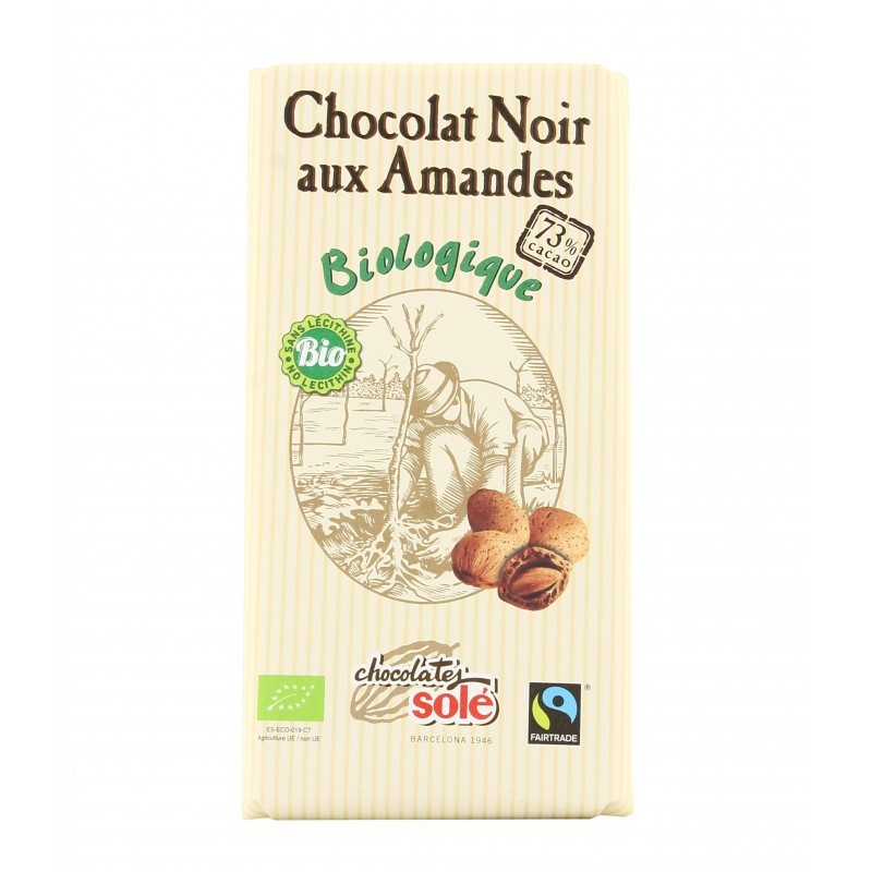 SOLE CHOCOLAT NOIR 73% AUX AMANDES