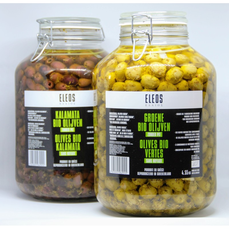 Olives Noires Kalamata SANS noyaux Bocal 4,55 kg