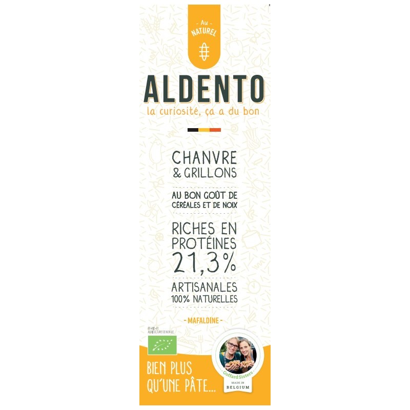 A015 Pâte Mafaldine Chanvre et Grillons