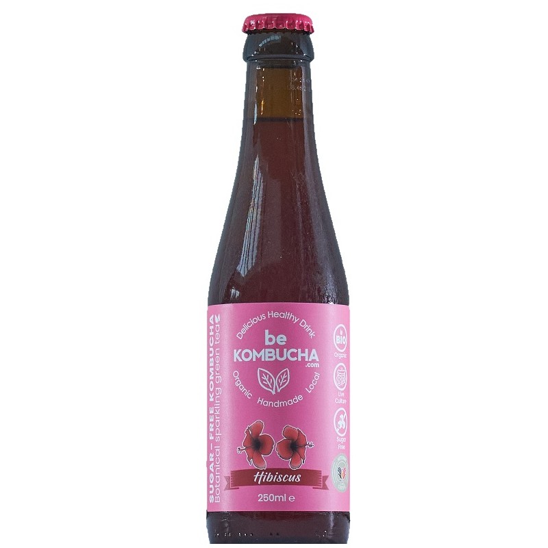 BeKombucha Hibiscus Sugar-Free 25cl