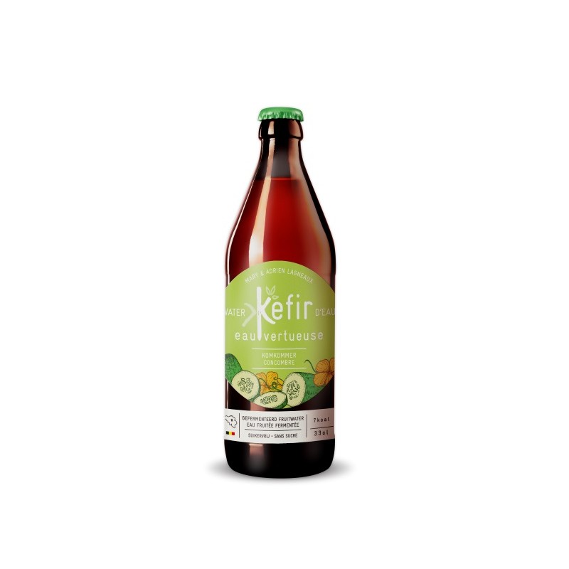 Eau Vert. KEFIR Concombre 33cl