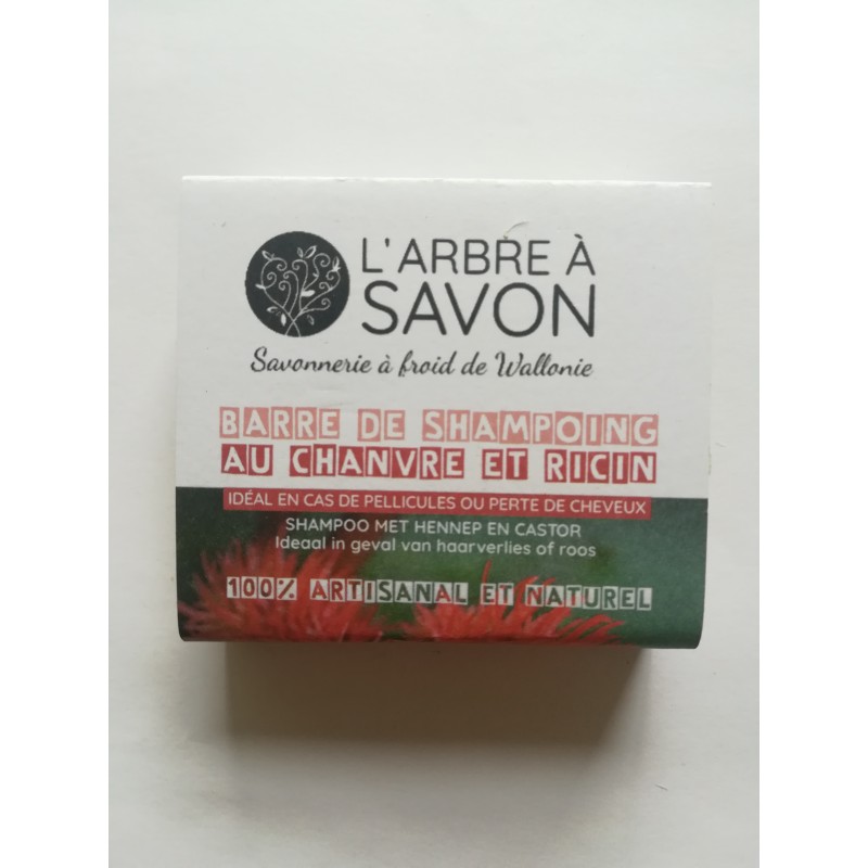 Shampoing solide huiles chanvre ricin