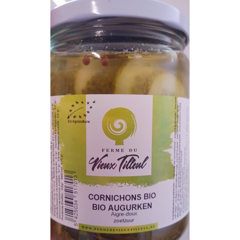 Vieux Tilleul Cornichon Aigre-doux tranché 300g