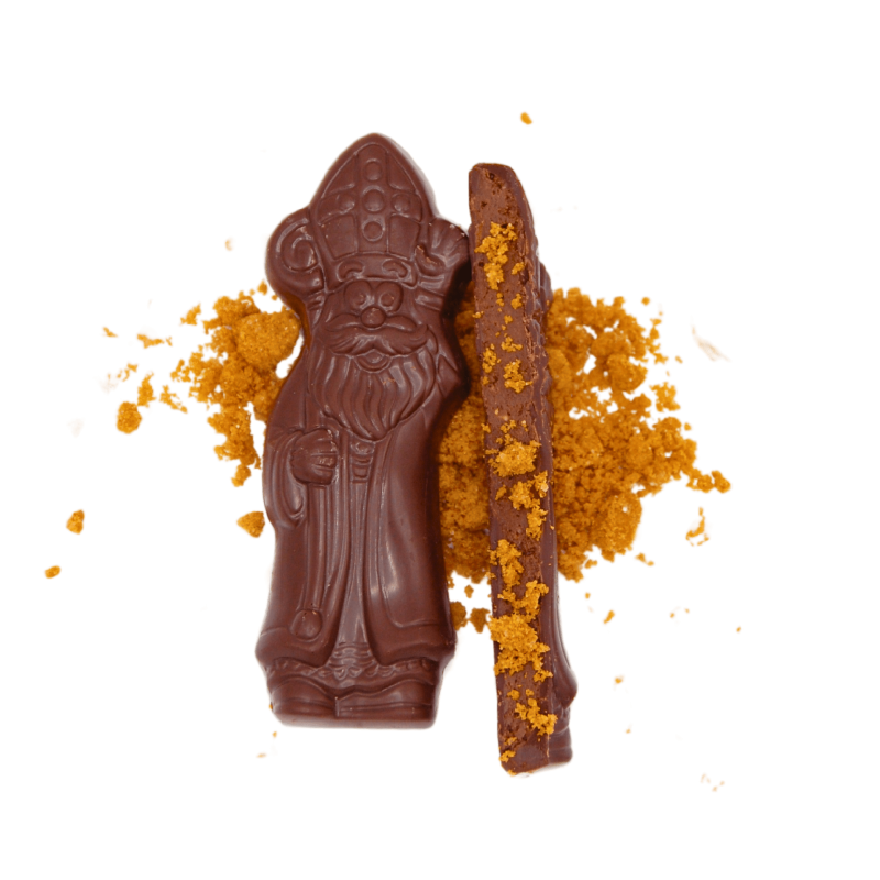 N266 VRAC Figurine St nicolas NOIR Praliné speculo