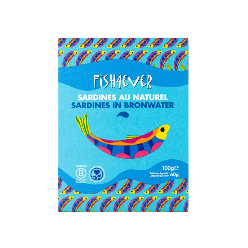 FISH4EVER Sardines entières au naturel 100g