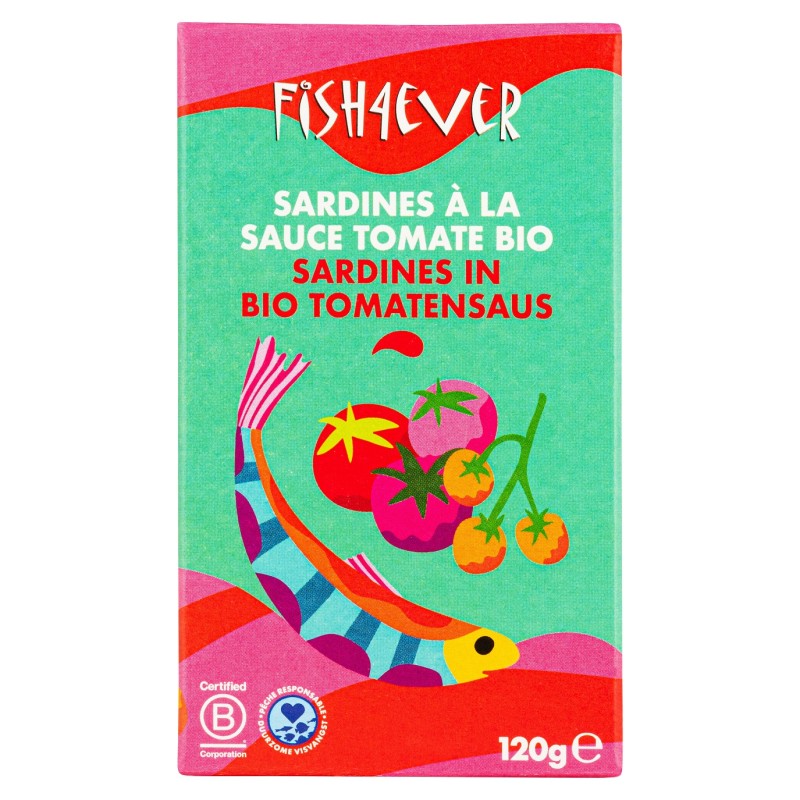 FISH4EVER Sardines entières sauce tomate 120g