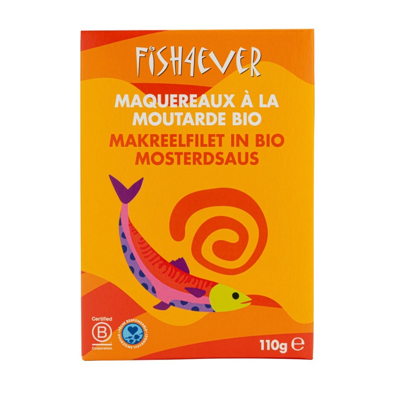 FISH4EVER Filets de maquereaux à la moutarde 110g