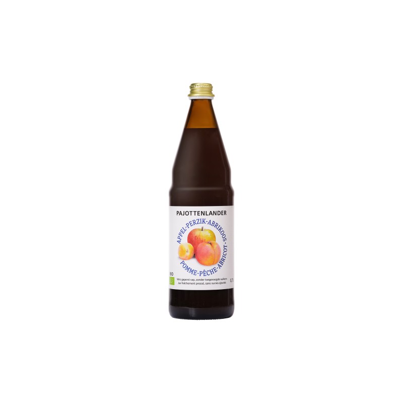 PAJOT. Jus de Pomme-Pêche-Abricot 75cl