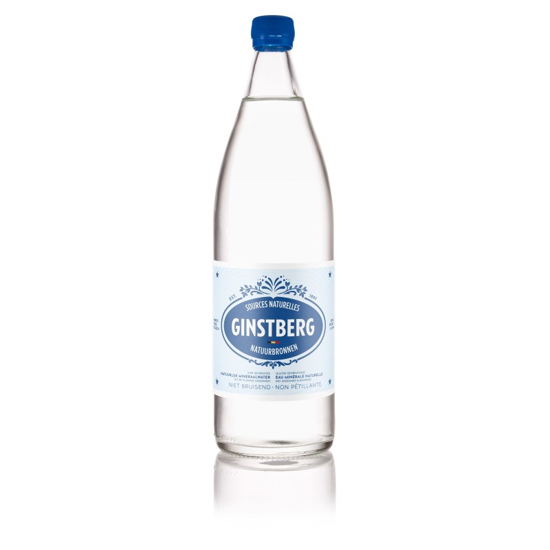 Eau plate 1L en bout. verre