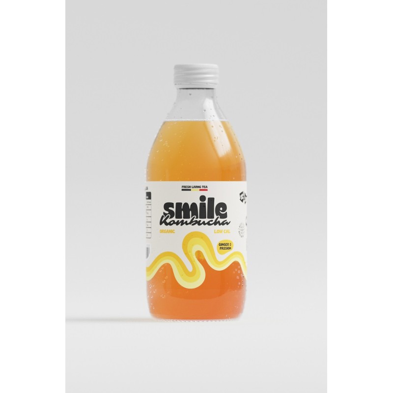 SMILE Kombucha GINGER et Passion Bout.