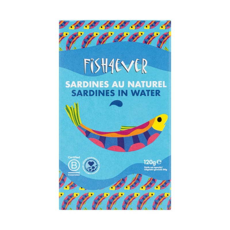 Sardines entières au naturel 120g